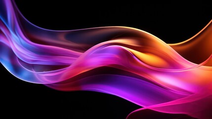 Obraz premium abstract background with smoke silk texture bmagent with orange wave in motion 