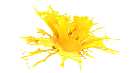 orange juice splash 3d render illustration liquids wave 