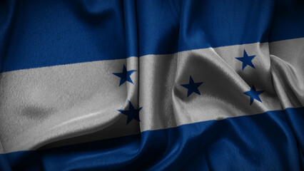3d illustration flag of Honduras. Close up waving flag of Honduras.