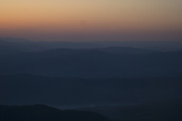 Sunrise in the mountains