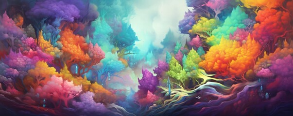 Two colours concept art background