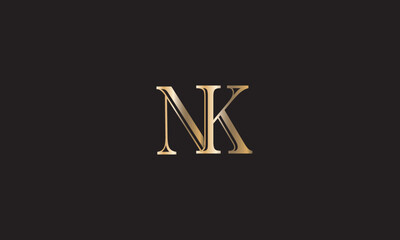 NK, KN , N ,K, Abstract Letters Logo Monogram	