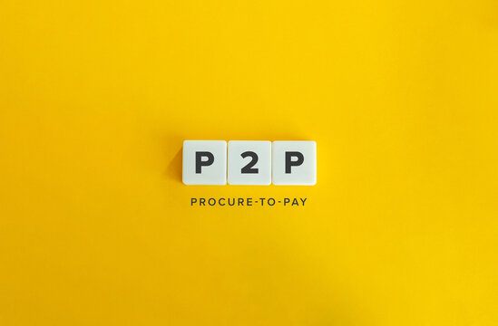 Procure-to-Pay (P2P) or Purchase-to-pay Banner and Concept Image.