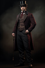 man dressed in Victorian clothes