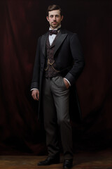 man dressed in Victorian clothes