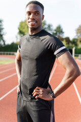 Portrait of athlete at stadium