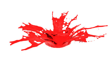 red Sause tomato ketchup swirl blood splash 3d render illustration liquid wave