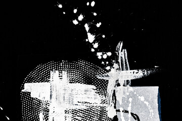 Abstract background, multicolor art collage. Creative pattern design for print invitation card, postcard. Drawing poster, colorful wallpaper. Black and white colors