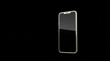 Simple presentation or image of a mobile phone against a black backdrop
