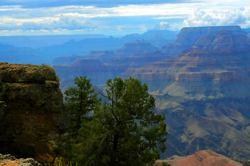 Cloudy Day At The Grand Canyon Arizona