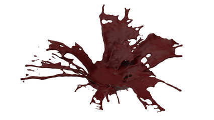 chocolate splash 3d render illustration liquids melting food