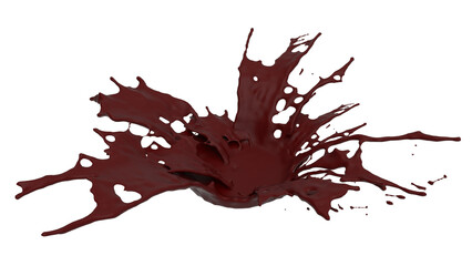 chocolate splash 3d render illustration liquids melting food