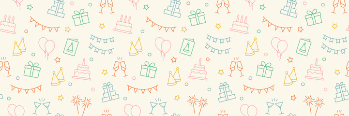Celebration seamless pattern. Birthday seamless pattern. celebration wallpaper.