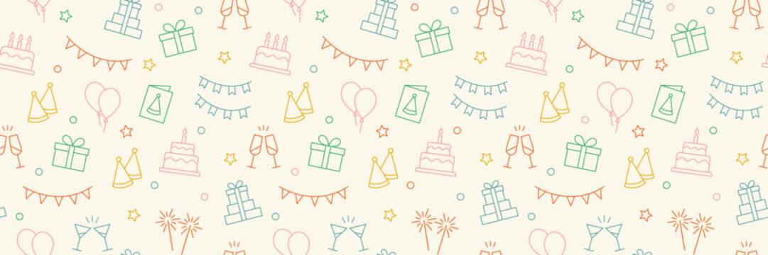 Celebration seamless pattern. Birthday seamless pattern. celebration wallpaper.