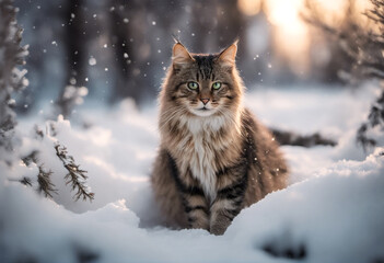 Silenziosa Compagnia- Il Gatto nell'Atmosfera Invernale