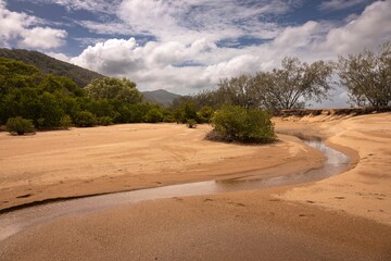 Sandy beach at West Point on Magnetic Island near Townsville in Far North Queensland, Australia