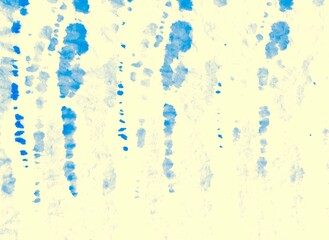 Blue Ikat Pattern. White Tie Sample Ethnic