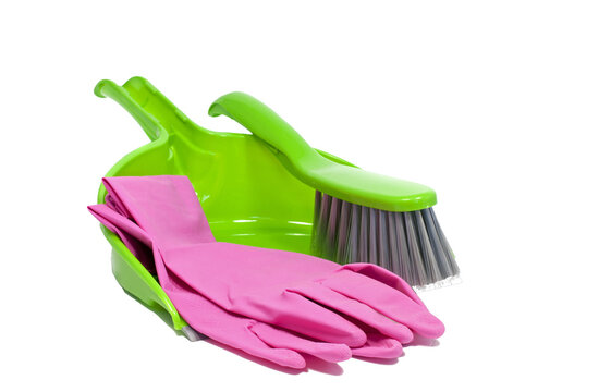 dustpan and golves  isolated on transparent background