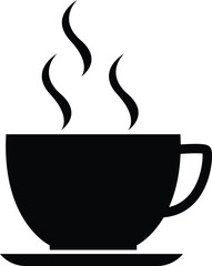 cup of hot coffee vector 