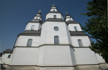 Holy Trinity Cathedral in the city of Novomoskovsk, Ukraine, in the Ukrainian (Cossack) Baroque style