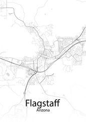 Fototapeta na wymiar Flagstaff Arizona minimalist map