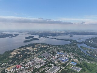 View of the city of Dnipro, Ukraine