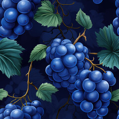 Obraz premium Grapes fruit colorful repeat pattern