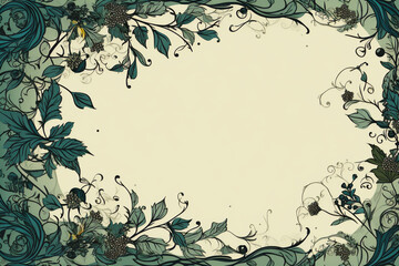 Elegant floral frame with a vintage feel