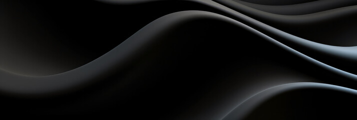 Obraz premium Lichtwellen auf schwarzem Hintergrund. Generiert mit KI