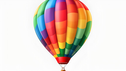 Fototapeta premium Vibrant Hot Air Balloon Isolated Object - Sky Adventure with Transparent Background - Colorful, Uplifting, and Majestic Flight Concept