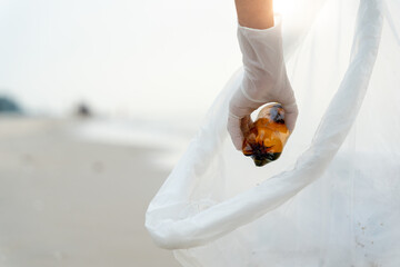 Save water. Volunteer pick up trash garbage at the beach and plastic bottles are difficult...