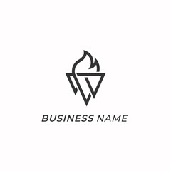 design logo line ice and fire