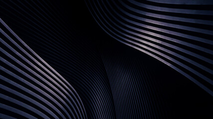 Illustration of a dark background with metallic textured stripes with effects