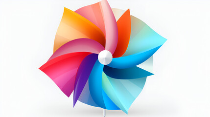 colorful pinwheel isolated on white