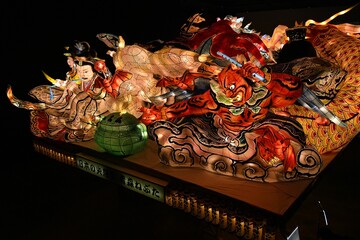 Closeup of a colorful traditional Asian-style festive decoration