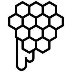 honeycomb icon illustration design with outline