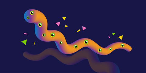Liquid Worm Shape art vector