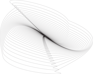 Spiral with lines in circle. Geometric art