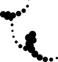 Line dotted halftone curved icon