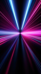 Glowing Velocity: Colorful Neon Lines with Motion Effect, Tailored for Eye-Catching Web Backdrops