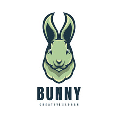 Illustration Head Bunny Mascot Logo