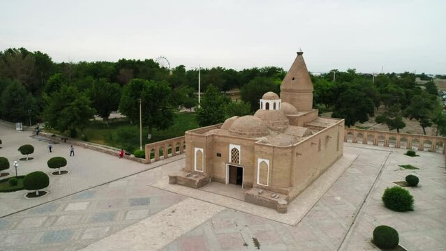 Ancient Asian mausoleum of CHASHMA AYUB in Bukhara, Uzbekistan