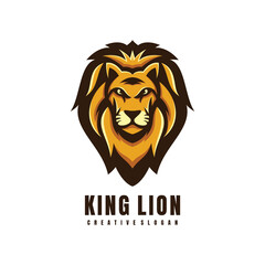 Illustration Head King Lion Mascot Logo