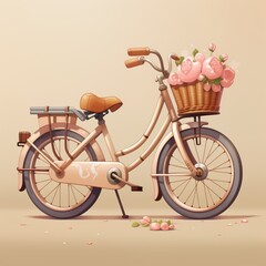 vintage bicycle with background