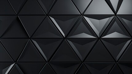 Polished Semigloss Wall Background with Triangular Black Block Tiles.