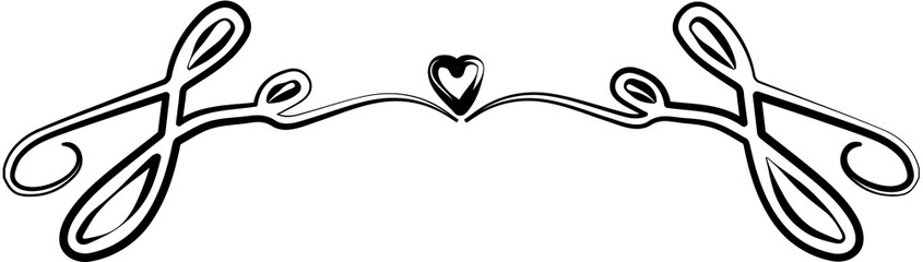 Decorative border set. Floral and vintage