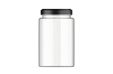 Jar bottle transparent glass and background