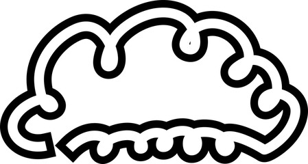 Cloud bold line. Element design