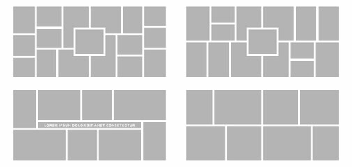 Pictures or photos frame collage abstract photo frames and digital photo wall template