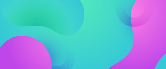 Green and purple violet vector modern abstract simple banner with wave and liquid elements vector illustration